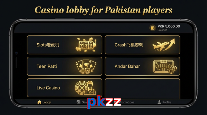 Lobby view of Pkzz for Pakistan users
